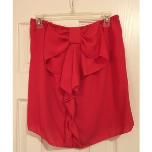Red Bow Tube Top